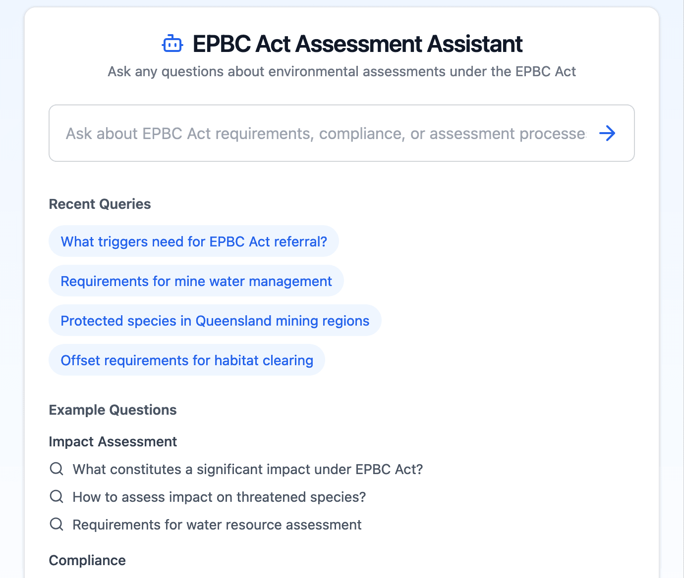 RAG Use Case: Environmental Accessment